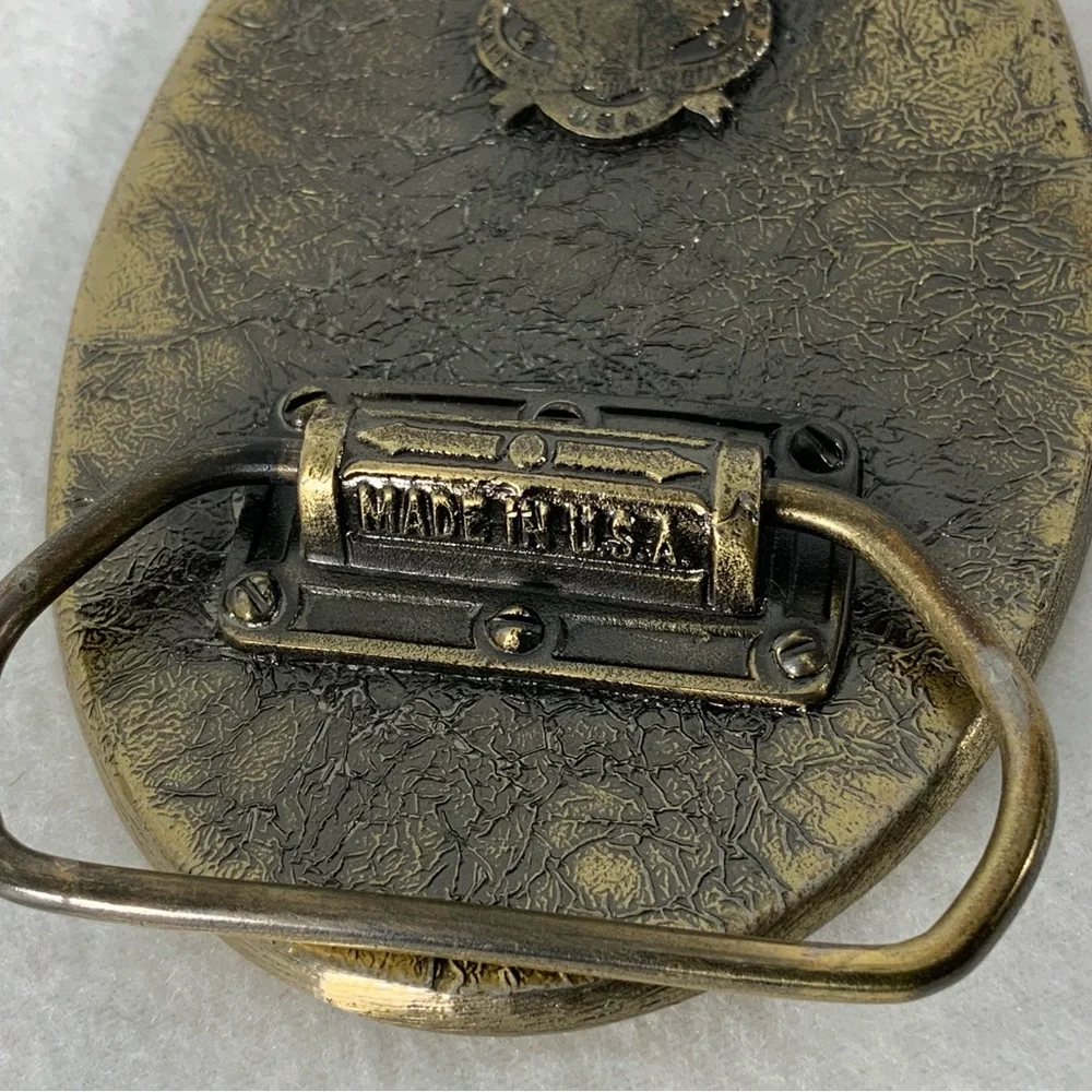 Vintage Mobil Oil Promo Gold Tone Belt Buckle - Pegasus TGABC USA